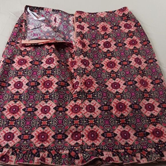 WRAPPER Pink Purple and Black Ruffle Bottom Skirt - Picture 2 of 9